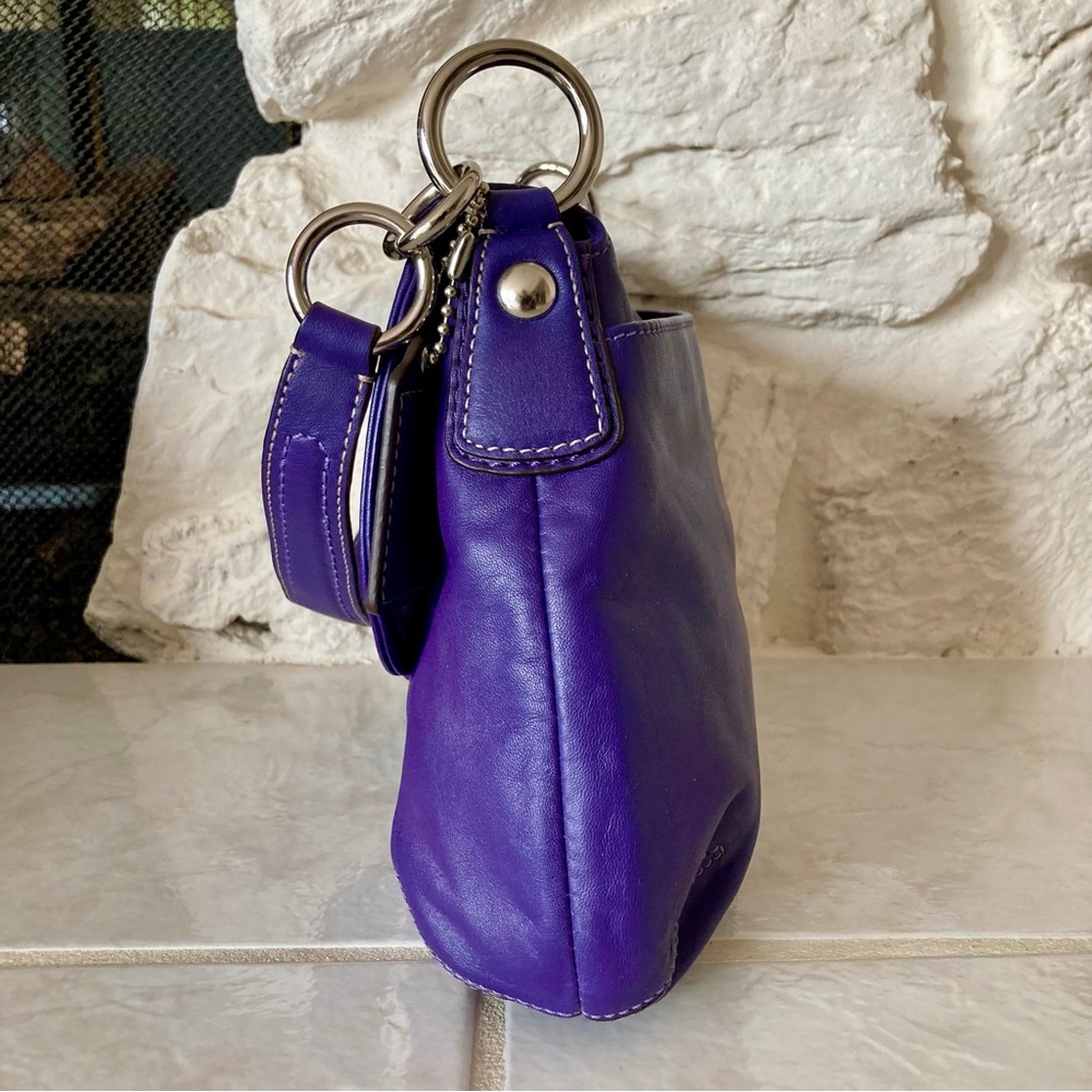 NWT Coach F17217 Vintage Purple Pleated Soho Leather w/Buckle Shoulder Bag - Picture 9 of 15